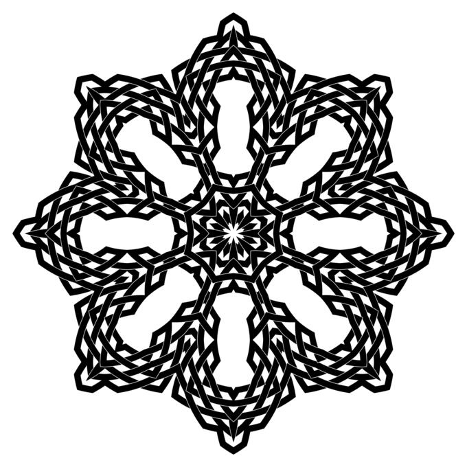 Black geometrical design