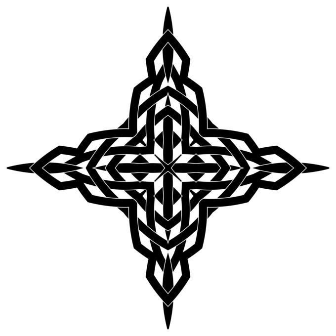 Geometrical black cross