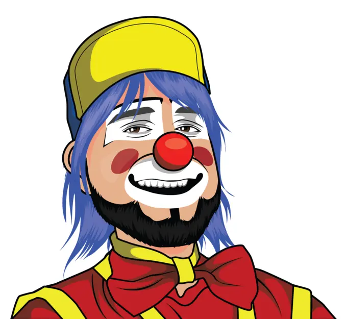 Clown drawing image