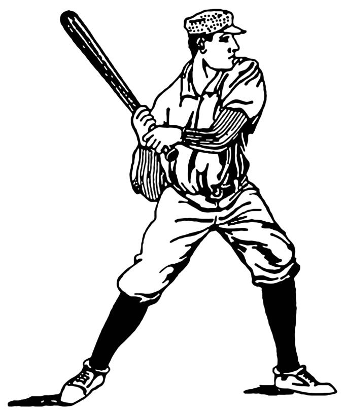 Vintage baseball player