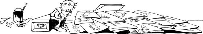 Kid with many drawings