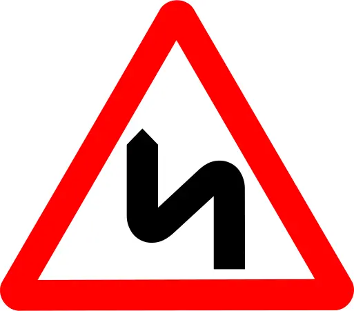 Road sign for attention