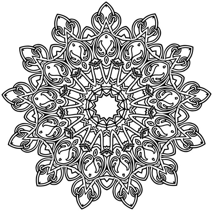 Geometric flowery design