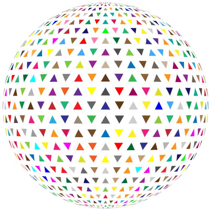 Interlocking triangles sphere image