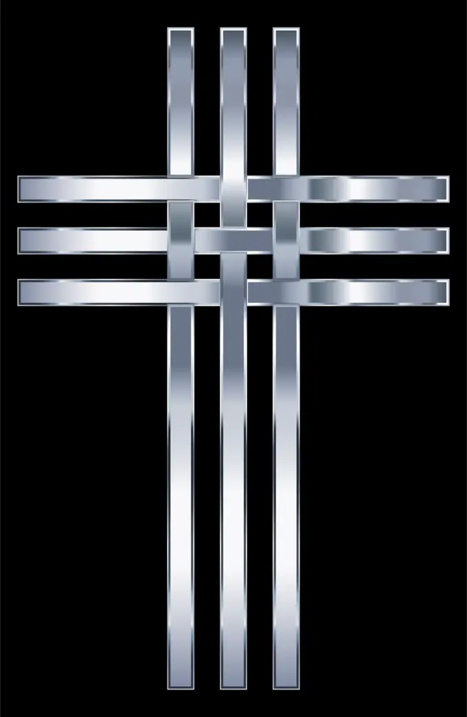 Stylized titanium cross
