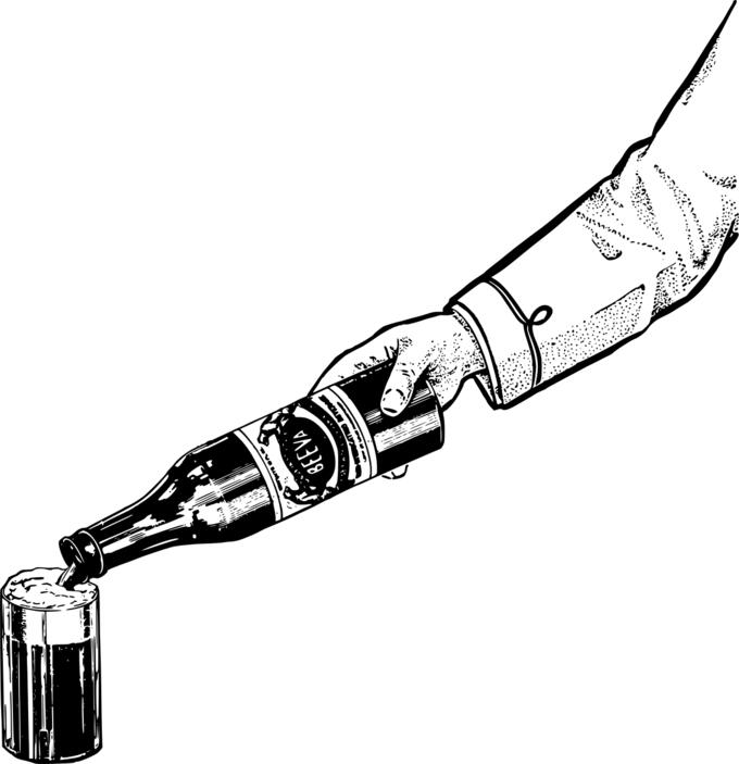 Pouring beer