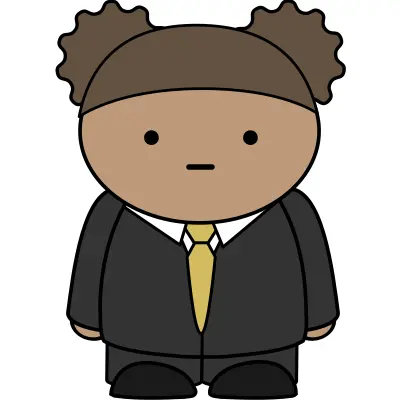 Cartoon boy in suit