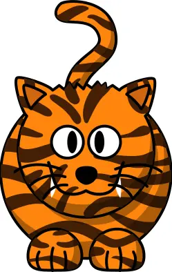 Cartoon tiger cat