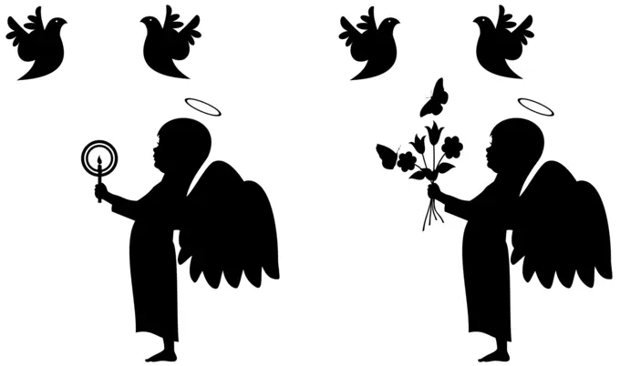 Kid angel silhouette