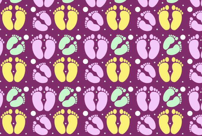 Kid's footprints
