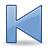Backward blue icon