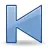 Backward blue icon