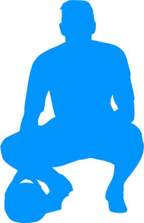 Football player with a ball