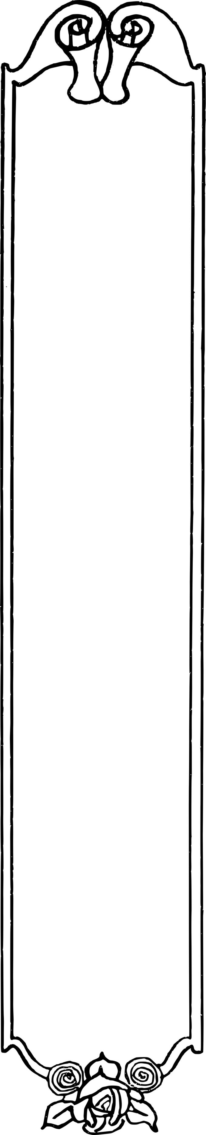 Rose scroll frame