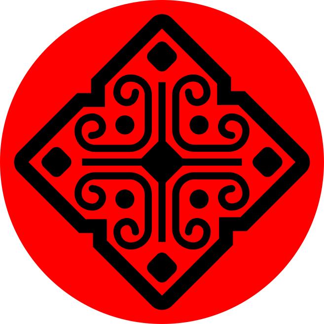 Red and black ornament