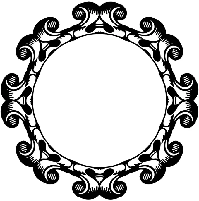Round mirror frame