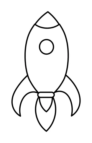 Coloring book rocket