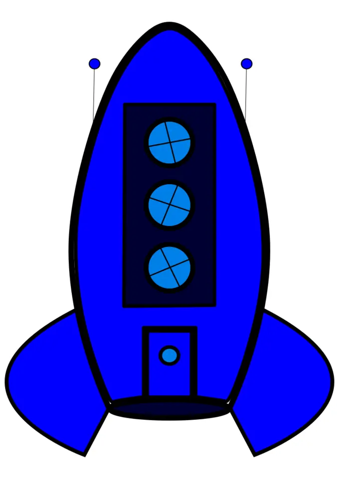 Blue rocket icon