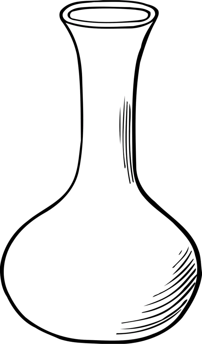 Vector image of a flask