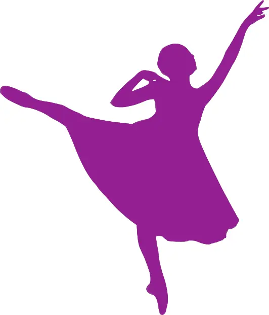 Beautiful ballerina in purple