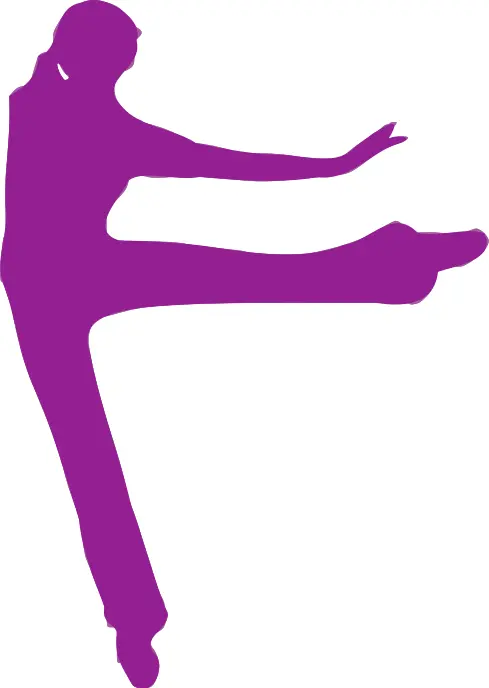 Stretching violet dancer
