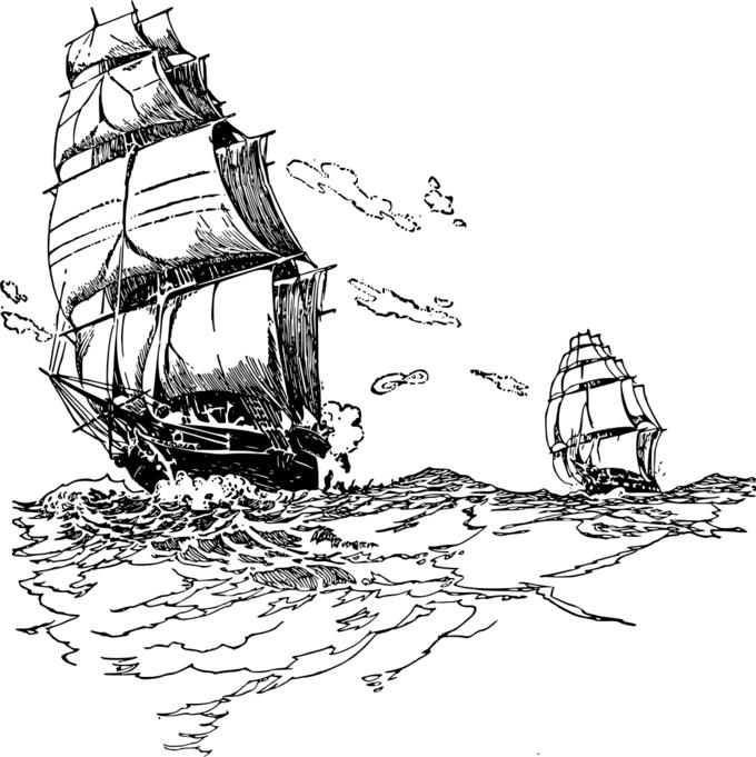 Sailboat in storm
