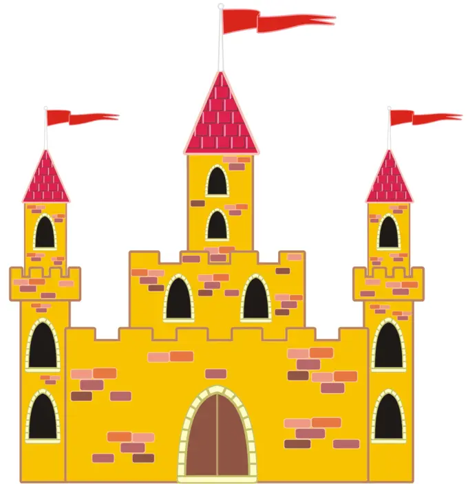 Colorful medieval castle