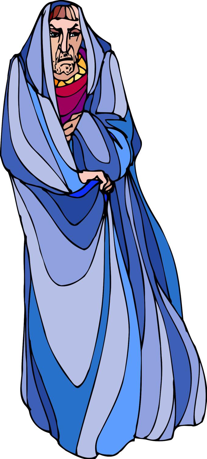 Old man from medieval novel