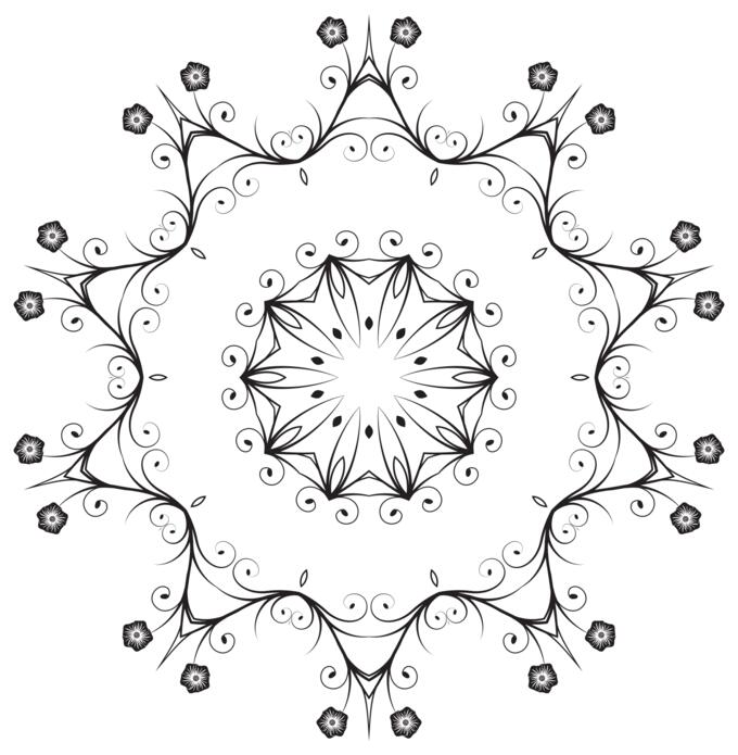 Round Flowery lace