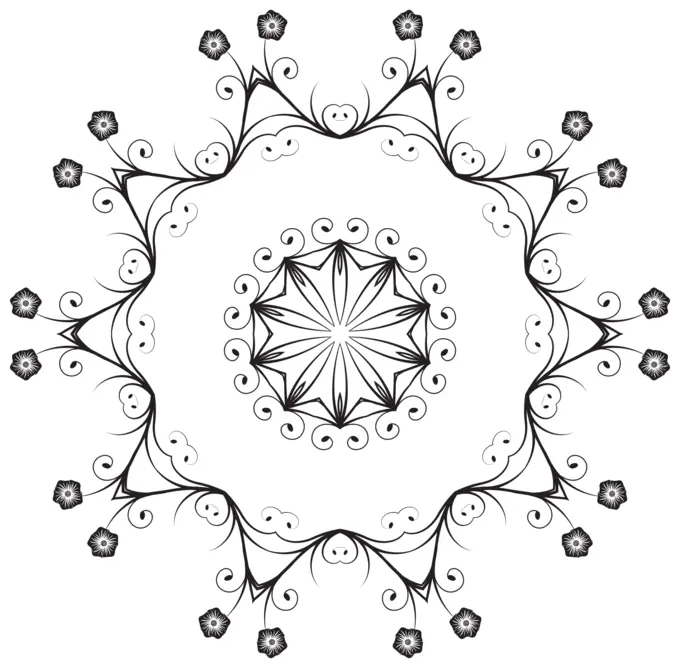 Flowery lace silhouette