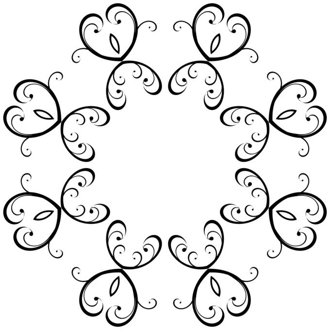 Flourish decor silhouette