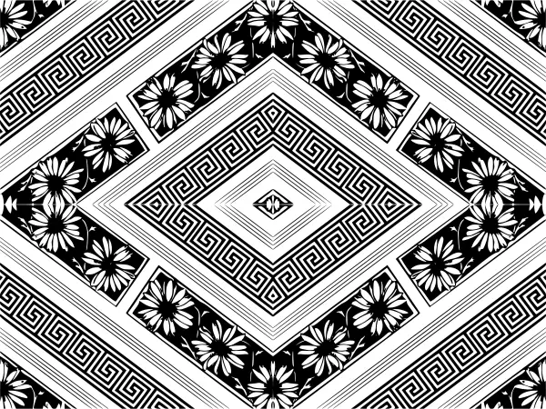 Black and white seamless pattern vector