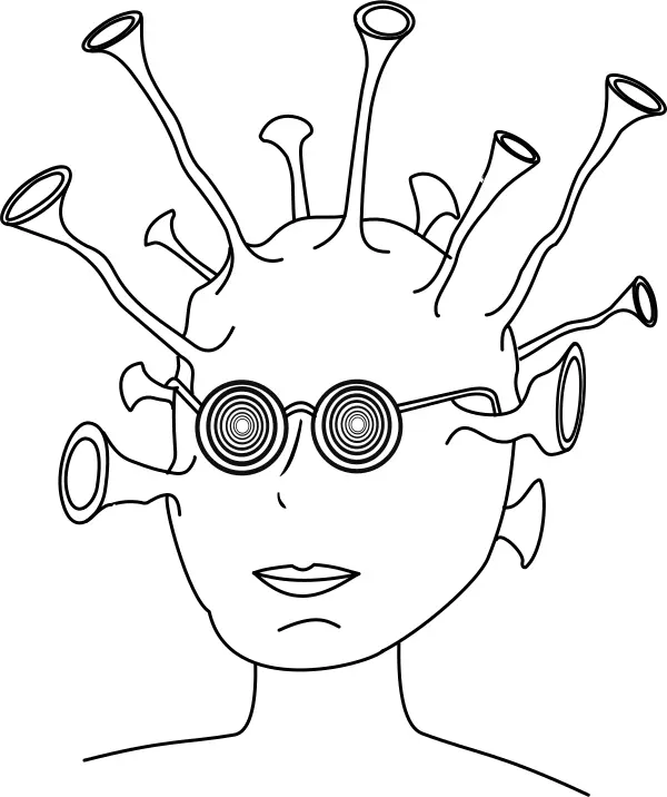 Alien with glasses