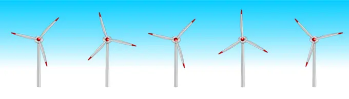 Five wind turbines