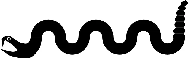 Snake silhouette image