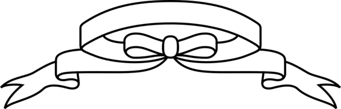 Ribbon silhouette image