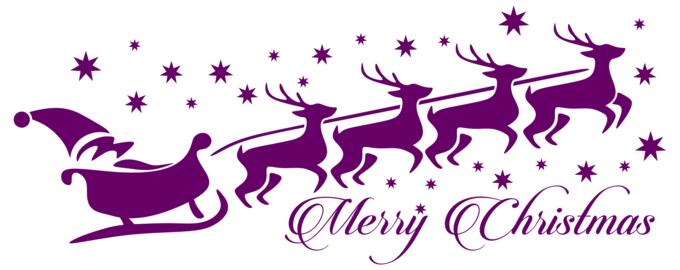 Violet Christmas symbols