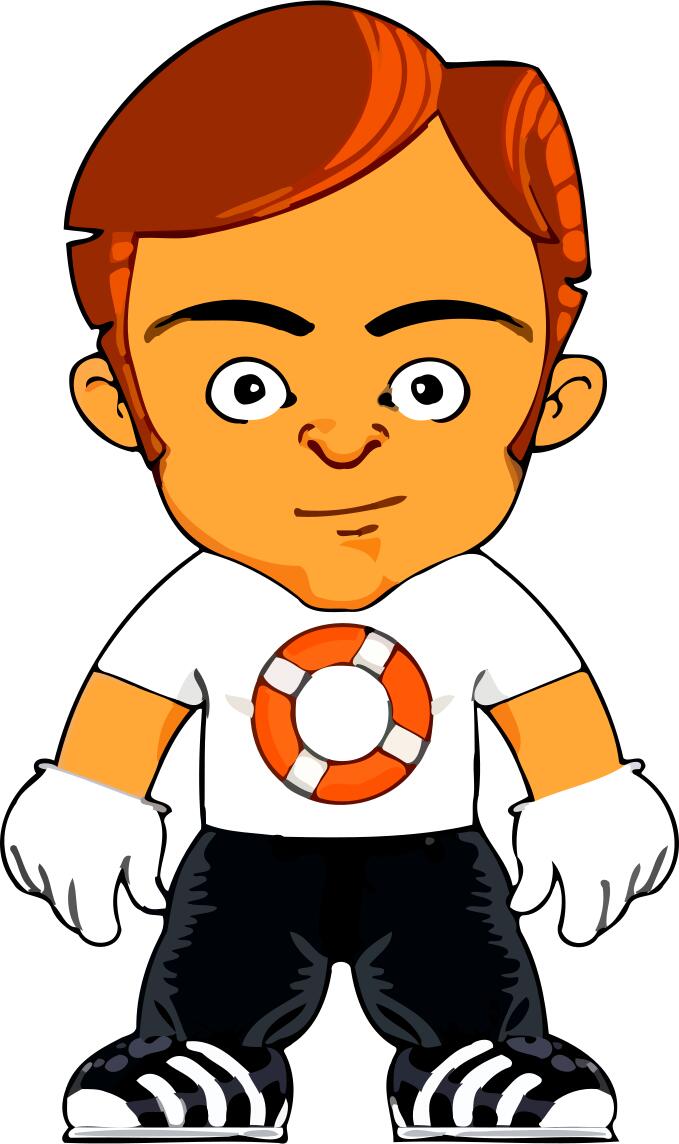 Cartoon lifeguard