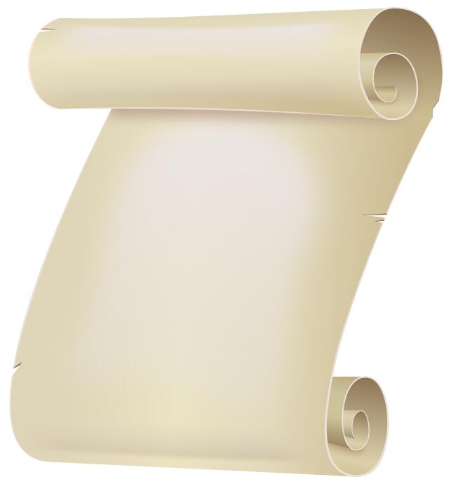 White paper scroll