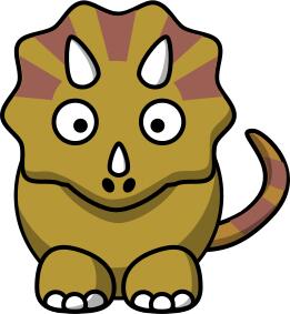 Dinosaur cartoon style vector