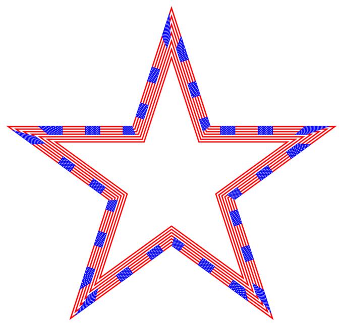 USA Flag Star