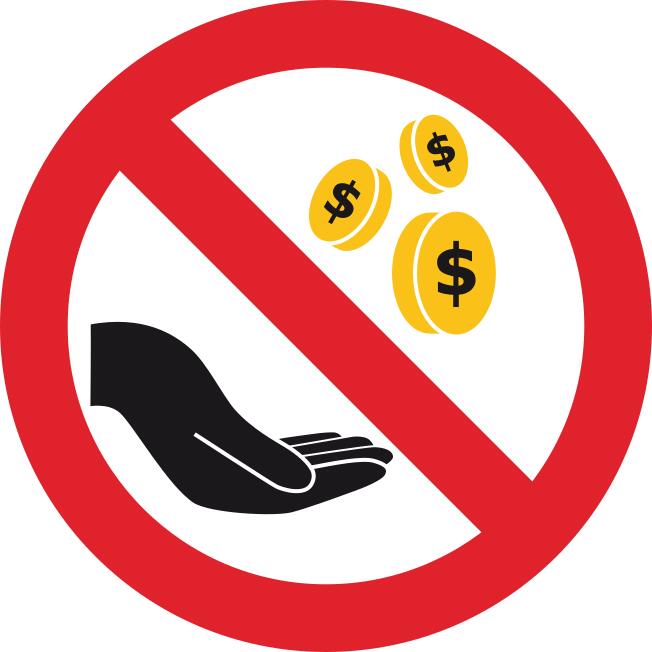 No begging sign