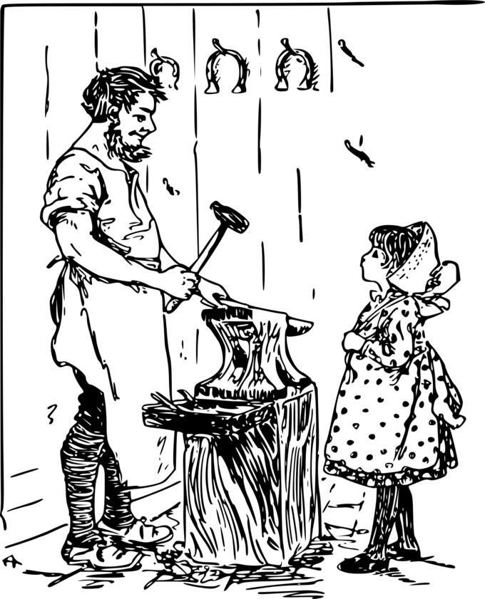 Blacksmith and girl