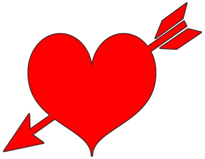 Red heart with arrow