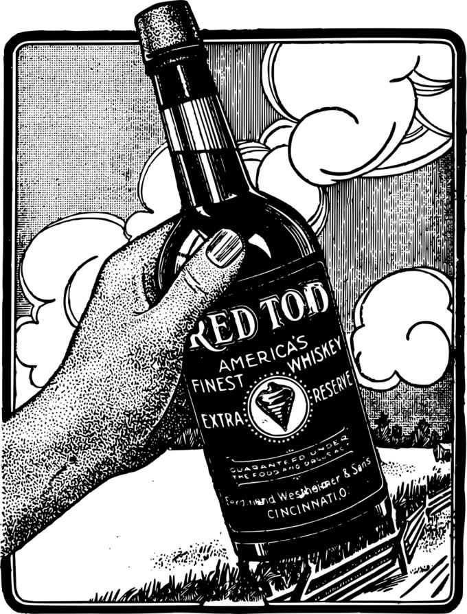Bottle and clouds