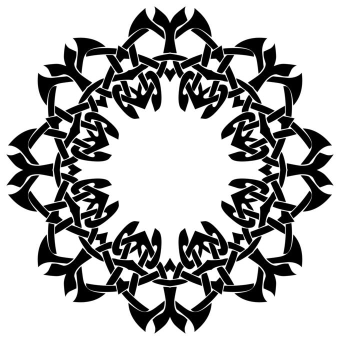Ornamental abstract silhouette