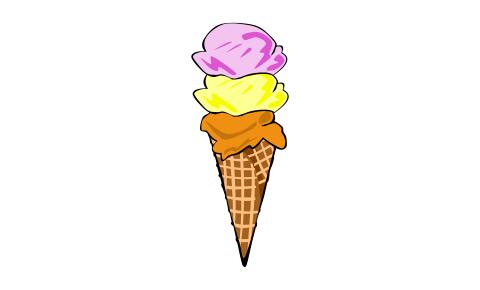Ice cream with waffle