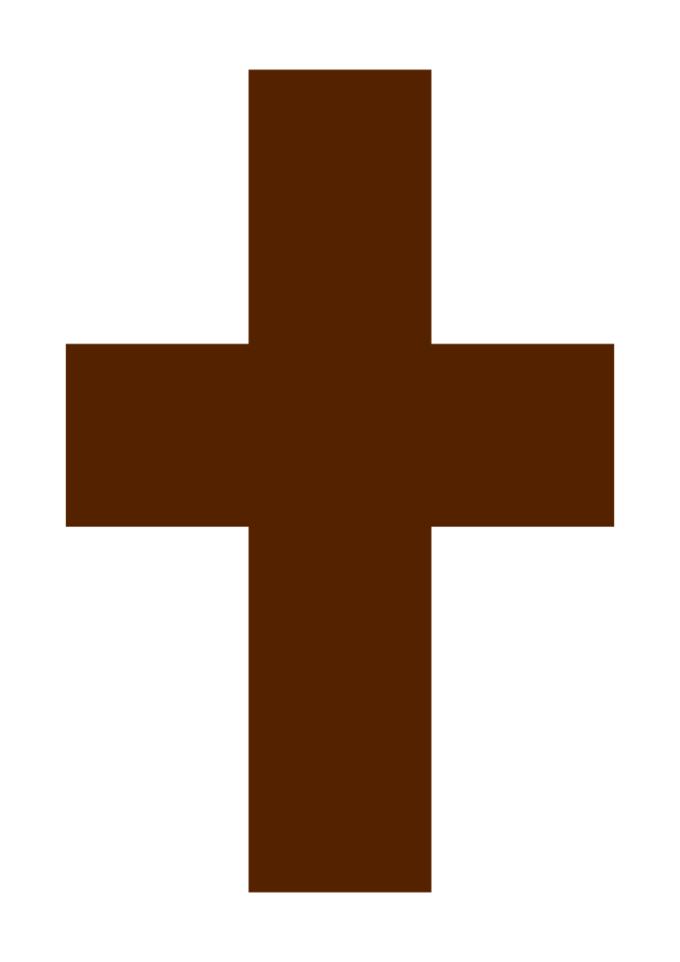 Brown Catholic cross