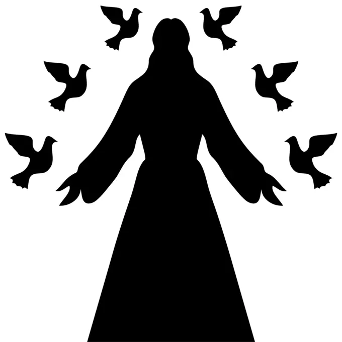 Jesus Christ silhouette