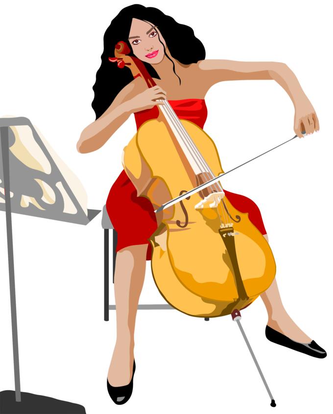 Female cello player